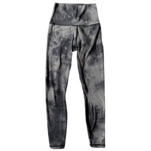 ZYIA Black and Gray Tie-Dye Leggings